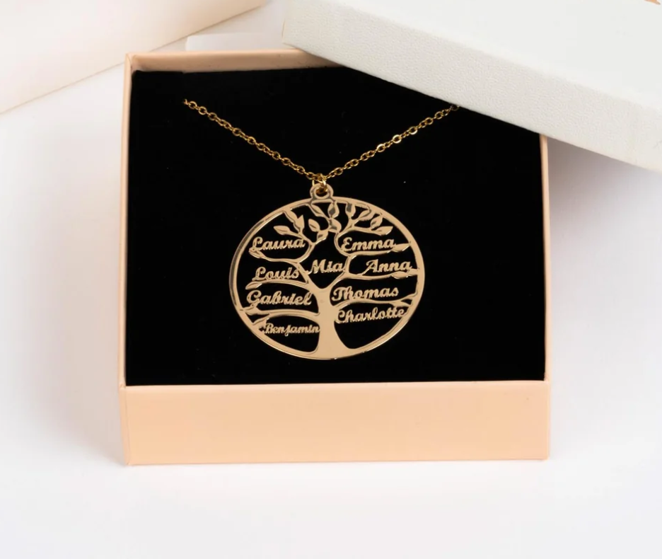 TREE OF LIFE NECKLACE UP TO 13 FIRST NAMES