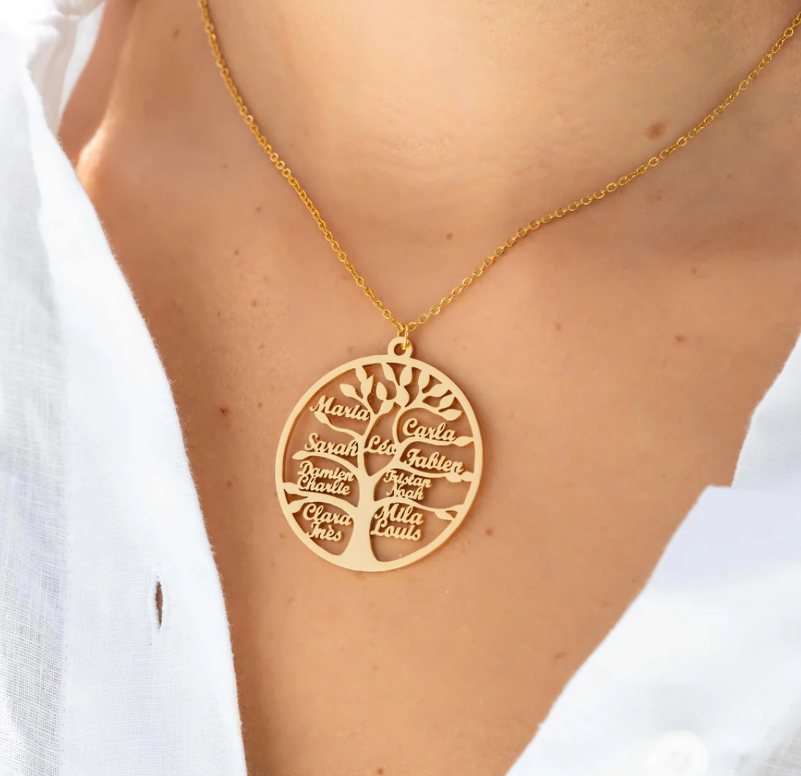 TREE OF LIFE NECKLACE UP TO 13 FIRST NAMES