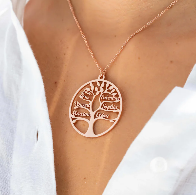 TREE OF LIFE NECKLACE UP TO 13 FIRST NAMES