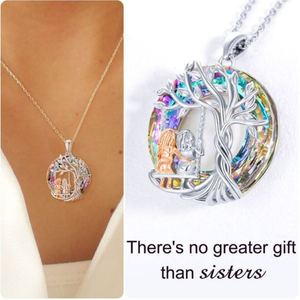 Tree of Life Sister on the Swing Pendant Necklace