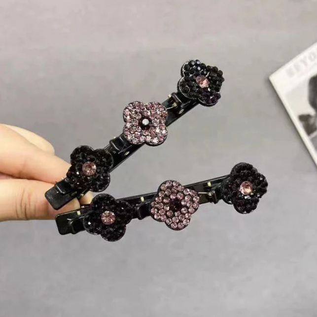 Three Flower Side Hair Clip