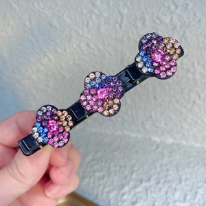 Three Flower Side Hair Clip