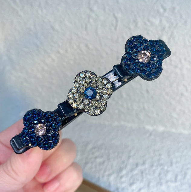 Three Flower Side Hair Clip