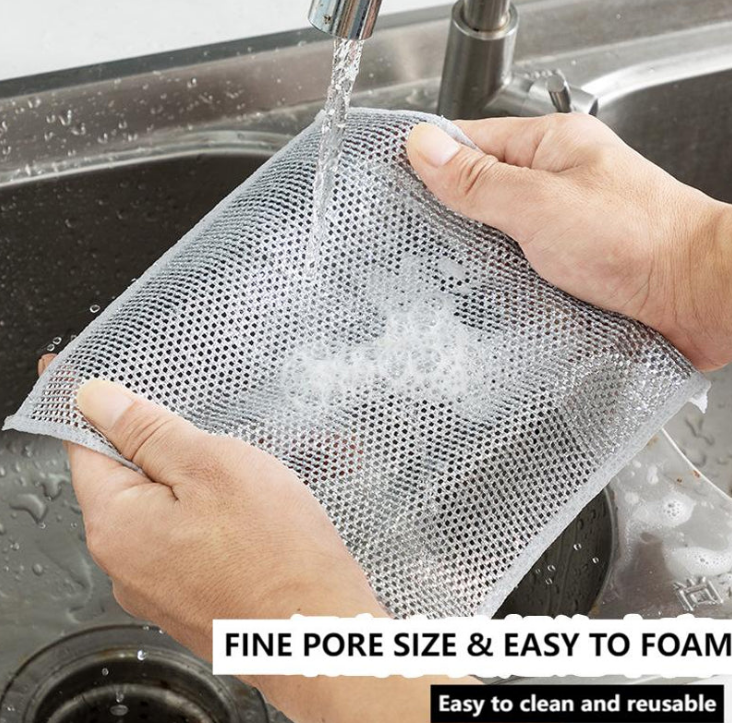 Multipurpose Wire Dishwashing Rags for Wet and Dry